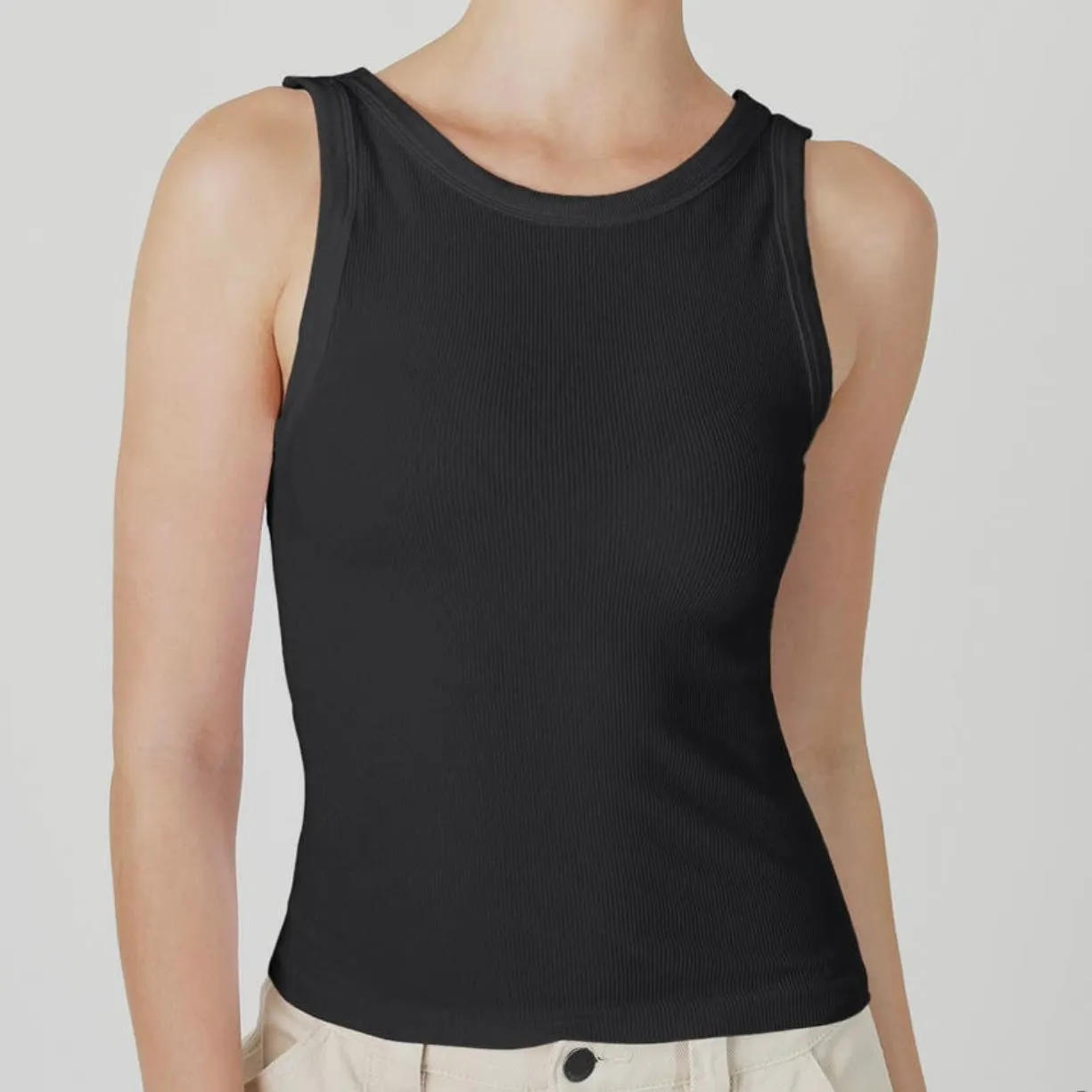 Closet Essential Reversible Tank - Black - LAST ONE