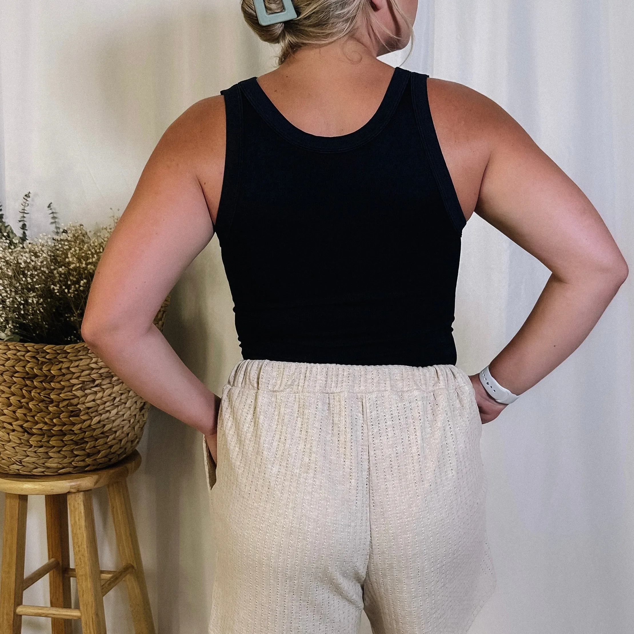 Closet Essential Reversible Tank - Black - LAST ONE