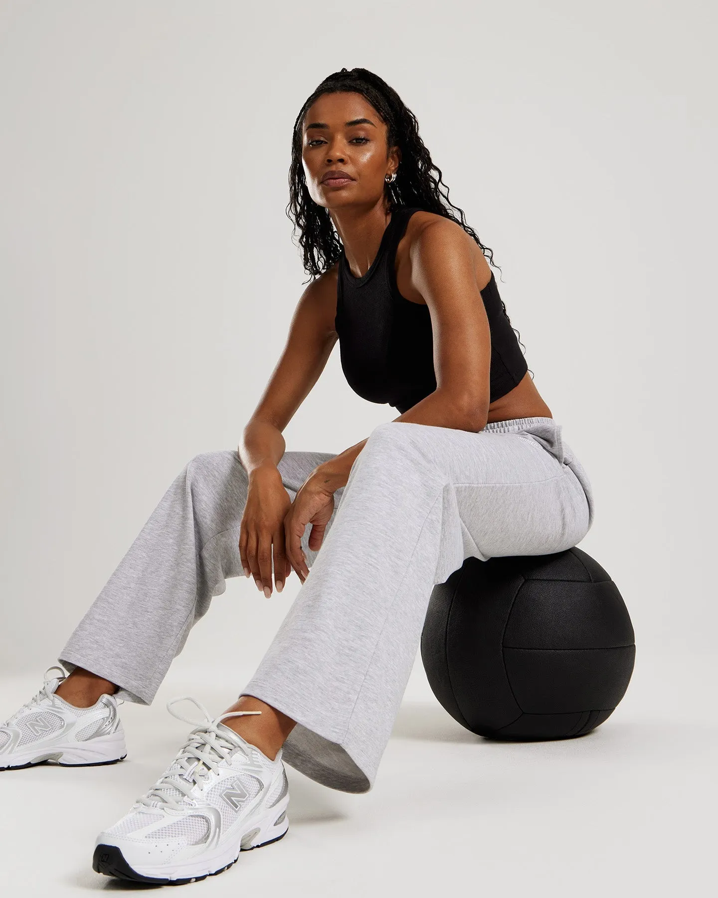 Comfort Ribbed Cropped Tank | Black