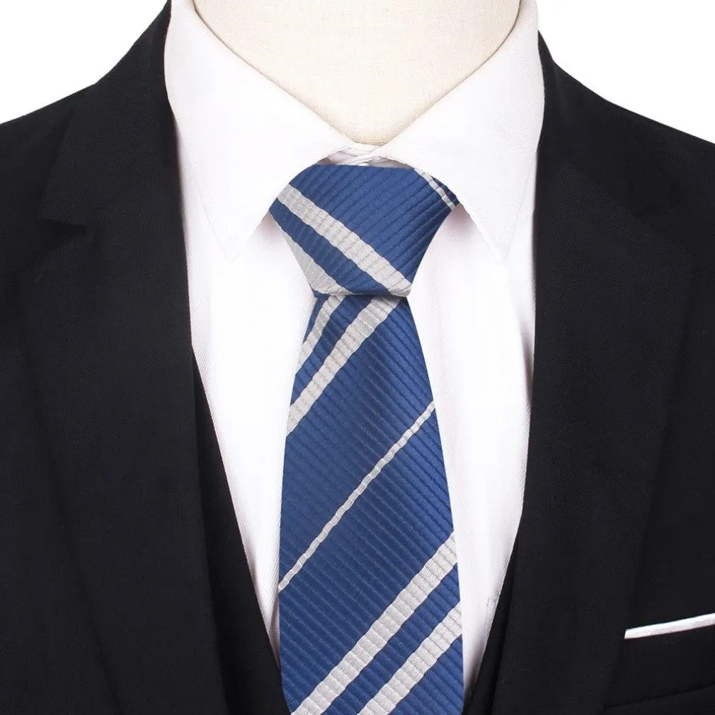 ContiNent 33 Skinny Neck Ties  For Men Women Casual Striped Necktie For Boys Girls Suits Student Tie Slim Necktie Gravatas