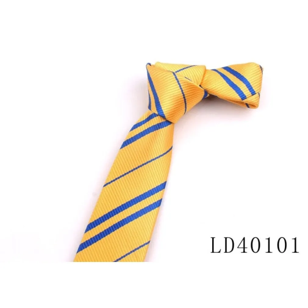 ContiNent 33 Skinny Neck Ties  For Men Women Casual Striped Necktie For Boys Girls Suits Student Tie Slim Necktie Gravatas