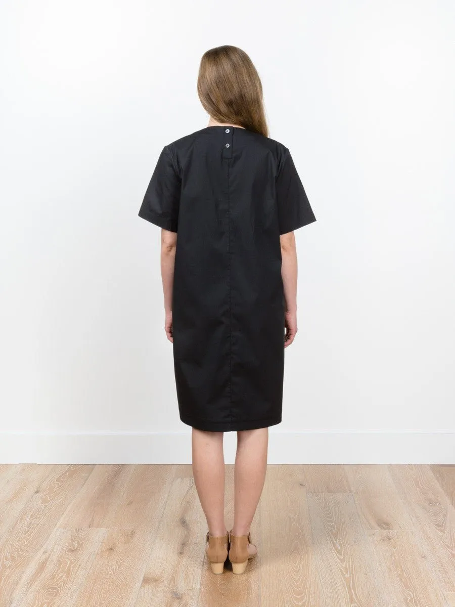 contrast shift dress
