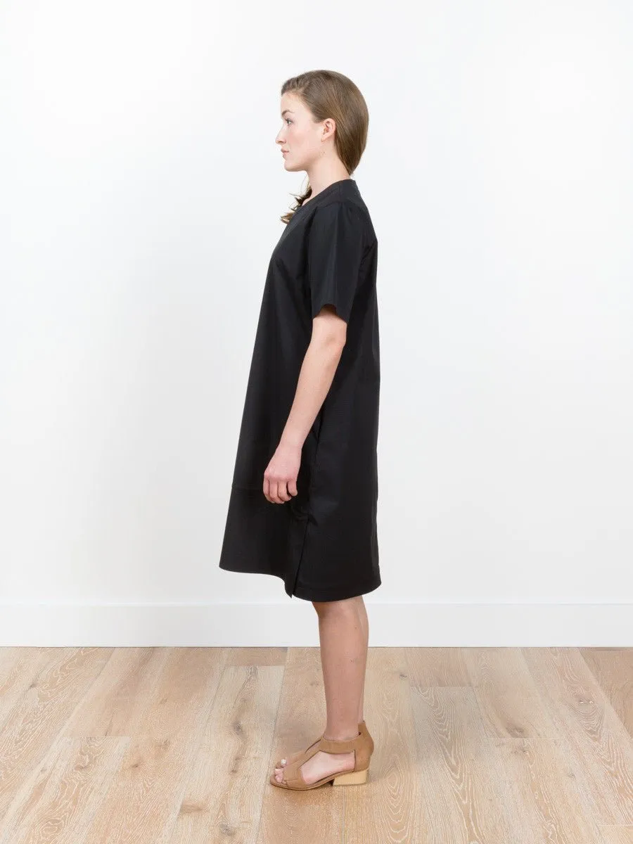 contrast shift dress