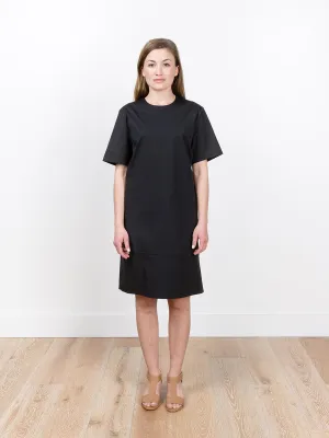 contrast shift dress