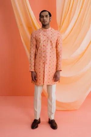 Coral Kurta Set For Men