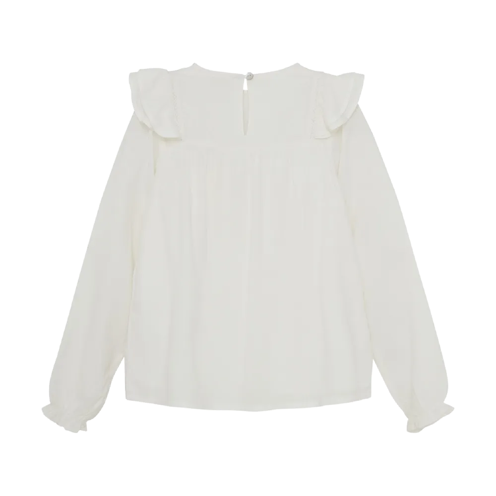 Creamie Dobbie Weave Blouse