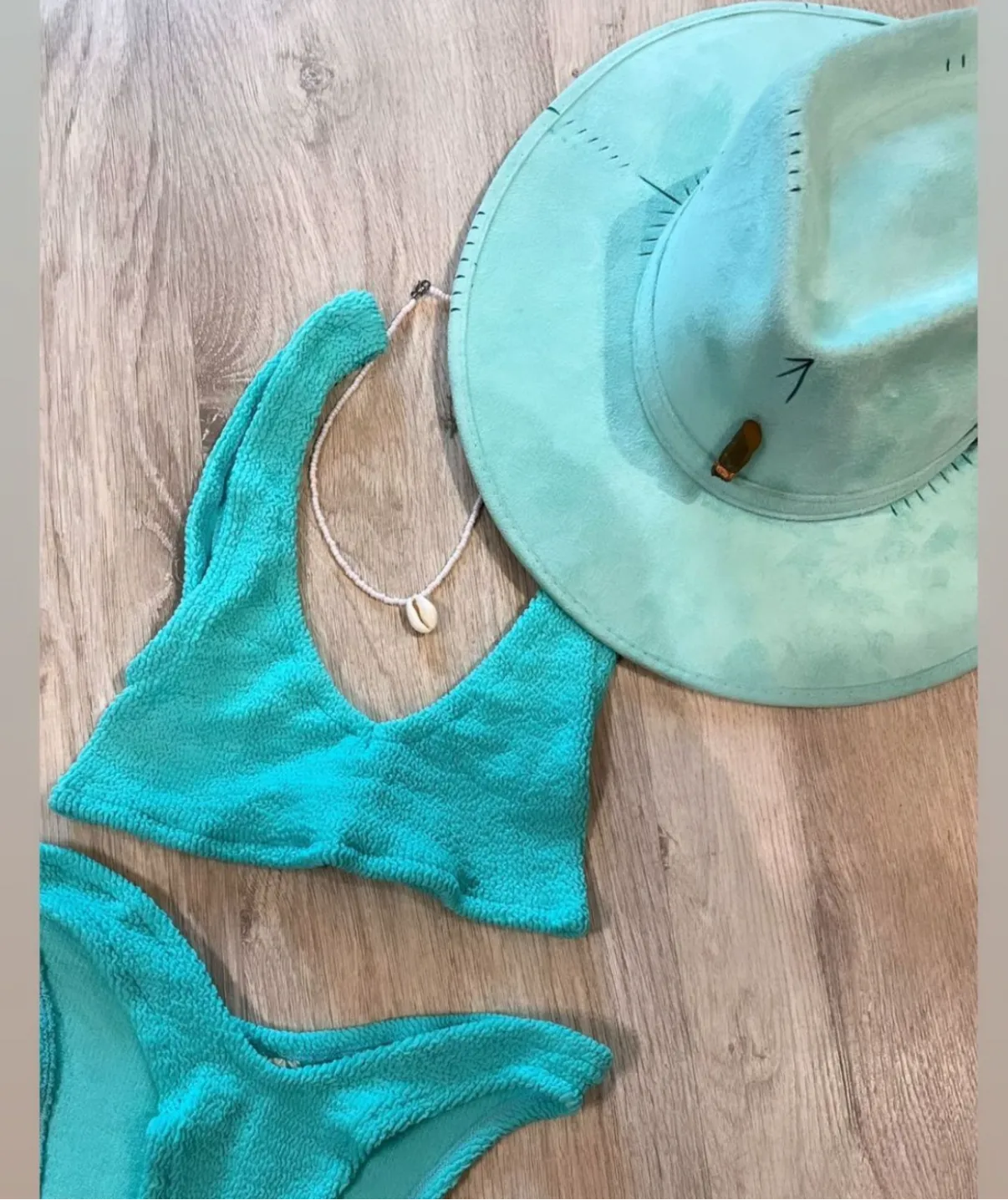 Crinkle Skinny V Mini Crop Bikini