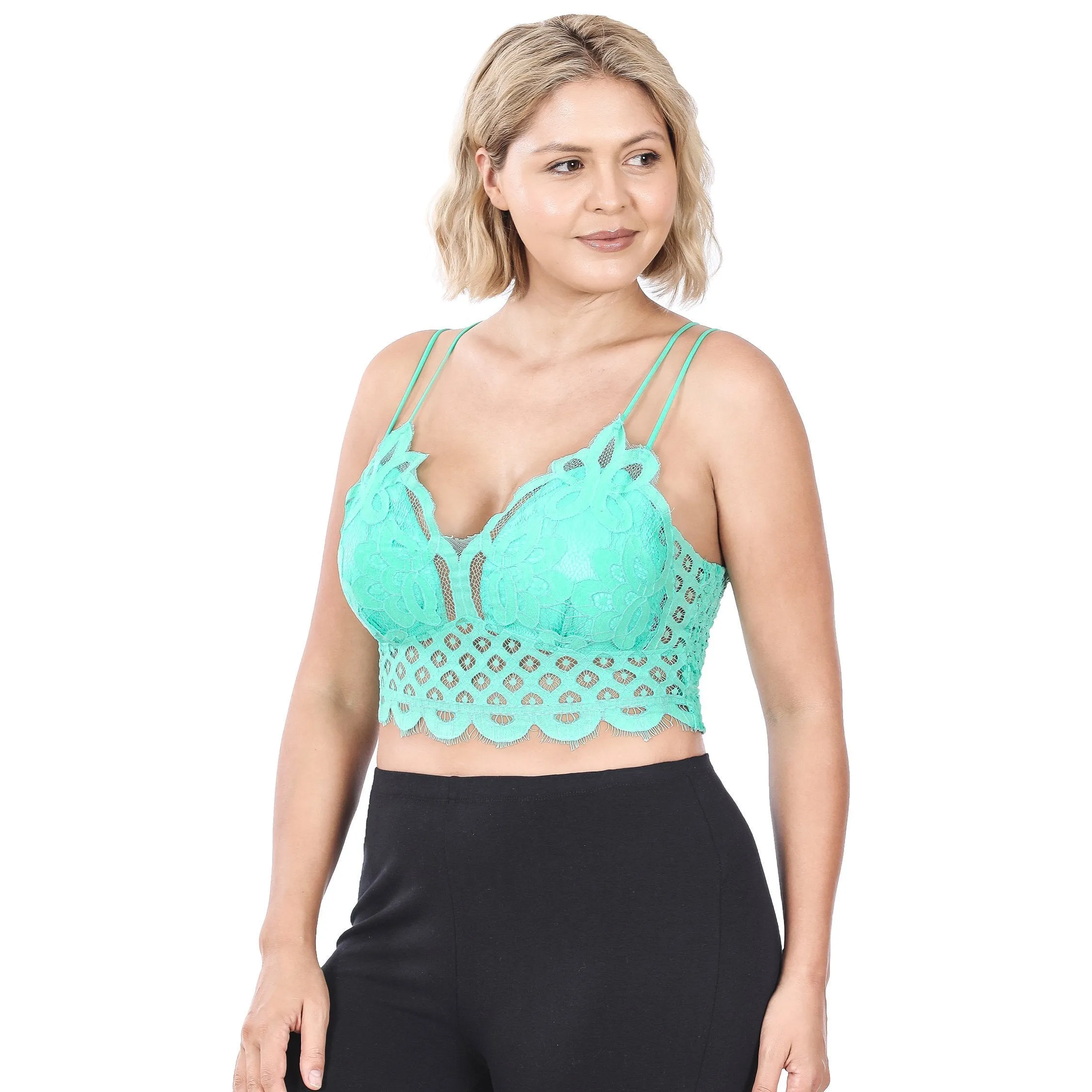 Crochet Lace Bralette -- 2 Colors!