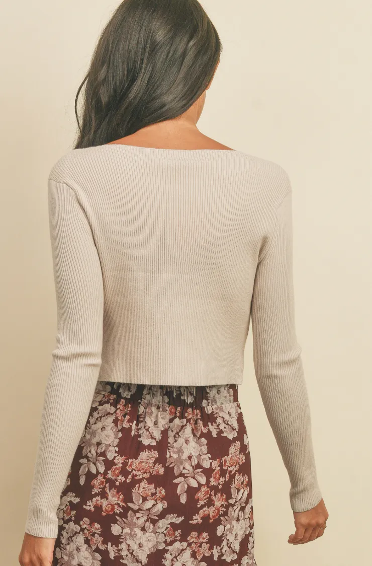 Crossover Shoulder Sweater