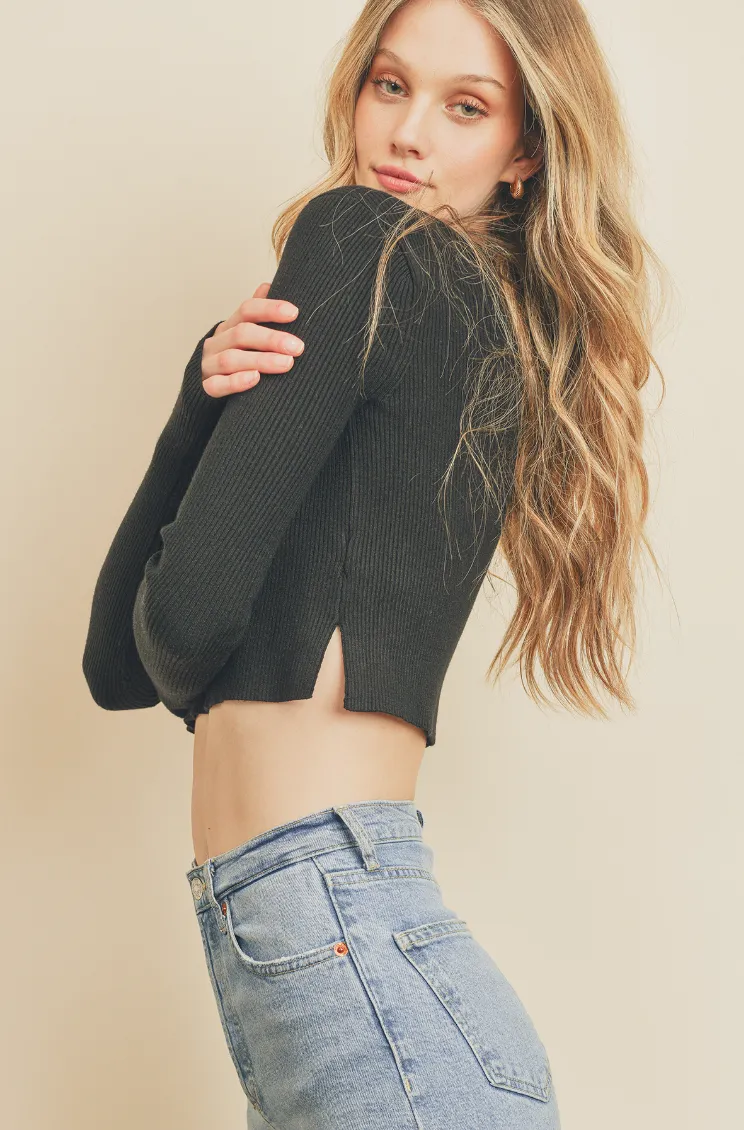 Crossover Shoulder Sweater