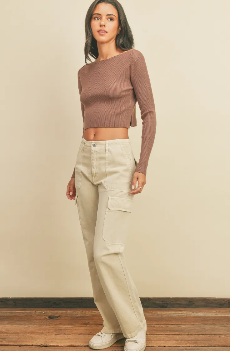Crossover Shoulder Sweater