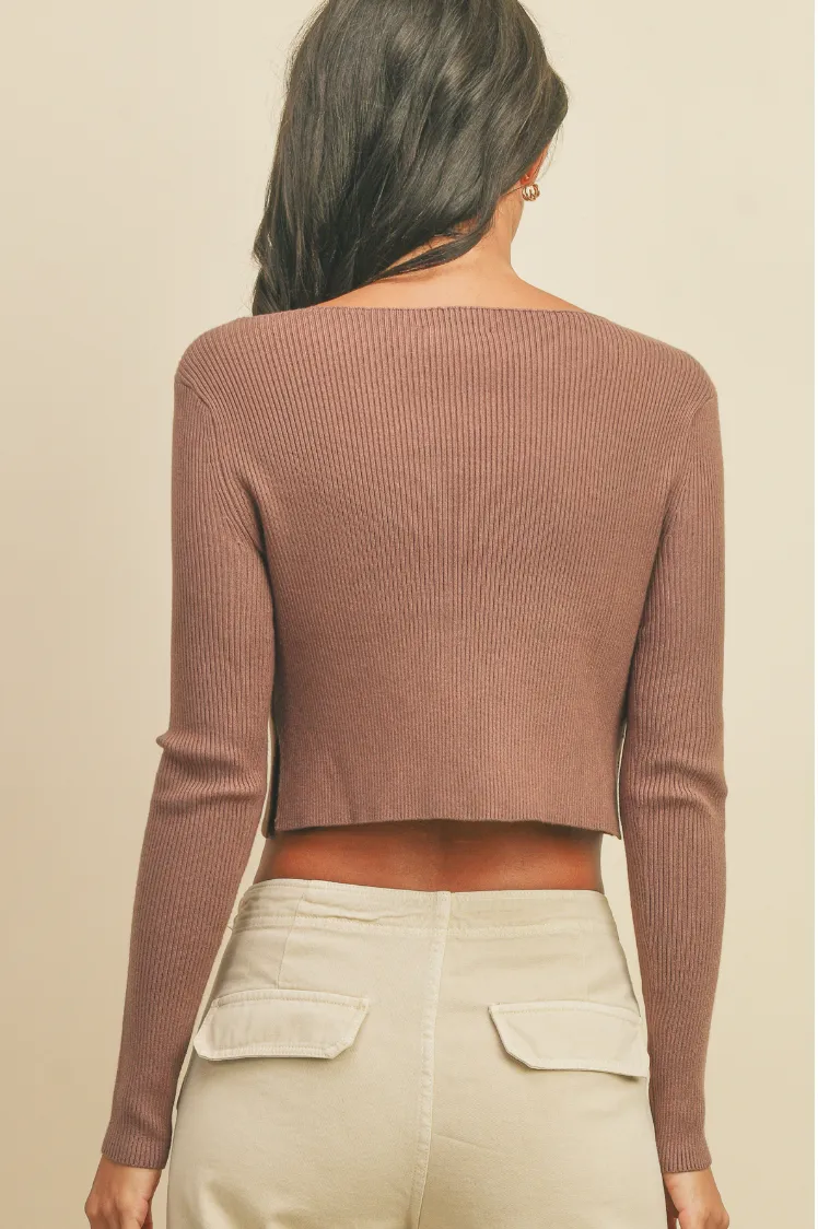 Crossover Shoulder Sweater