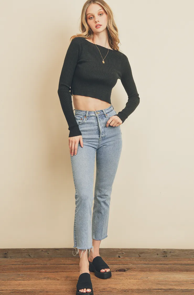 Crossover Shoulder Sweater