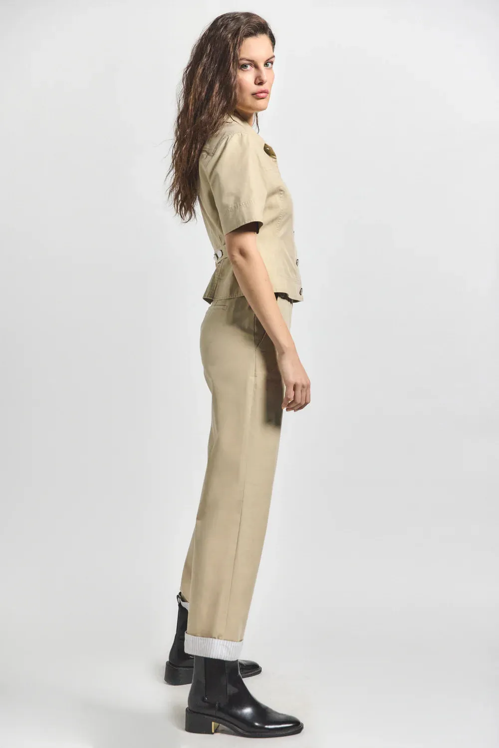 DEREK LAM 10 CROSBY VERITA COMBO CUFFED PANT
