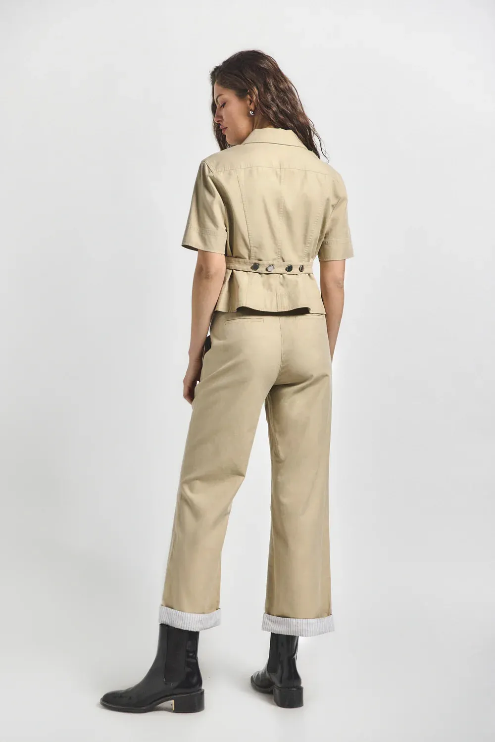 DEREK LAM 10 CROSBY VERITA COMBO CUFFED PANT