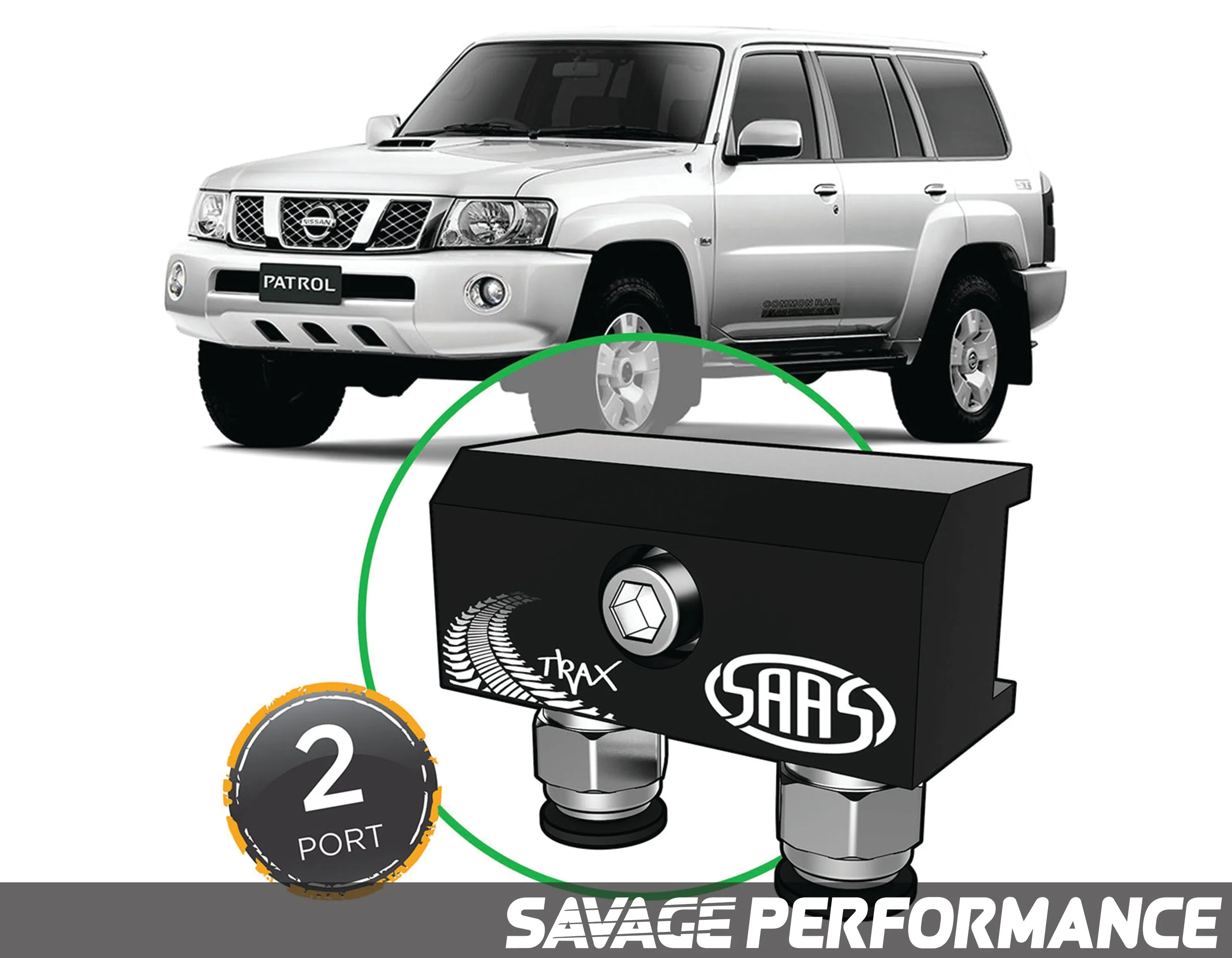 Diff Breather Kit - 2 Port suits NISSAN PATROL GU Y61 1997-2015