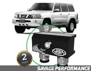 Diff Breather Kit - 2 Port suits NISSAN PATROL GU Y61 1997-2015