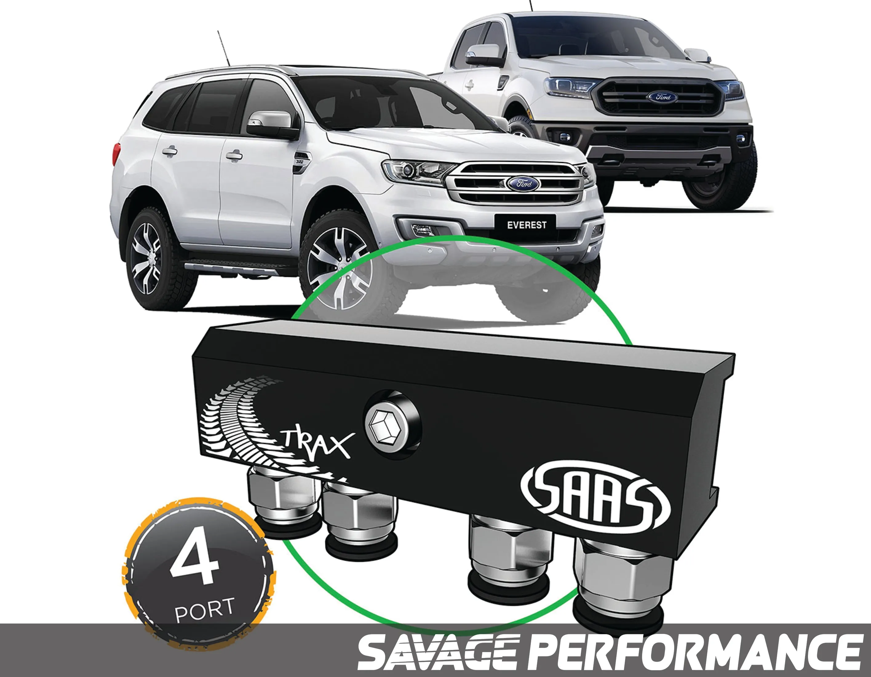 Diff Breather Kit - 4 Port suits FORD RANGER / EVEREST 2015- Onwards