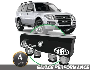 Diff Breather Kit - 4 Port suits MITSUBISHI PAJERO NS-NX 2006-Current