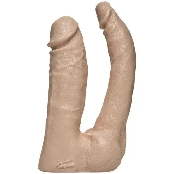 Doc Johnson Rubber Flesh Pink Realistic Feel Dua Penetrator