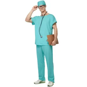 Doctor Scrubs Men's Green Surgeon Costume