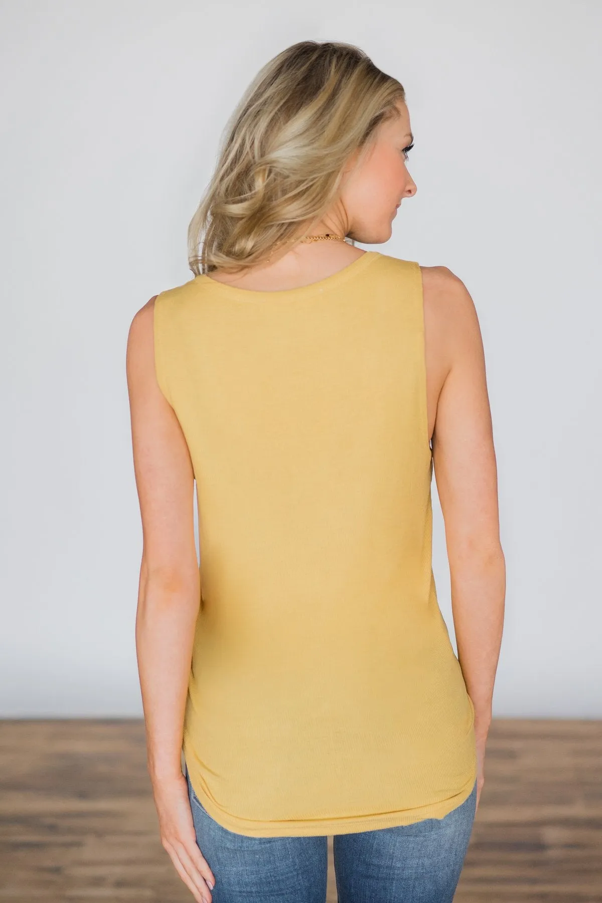 Doing the Impossible Mustard Tank Top