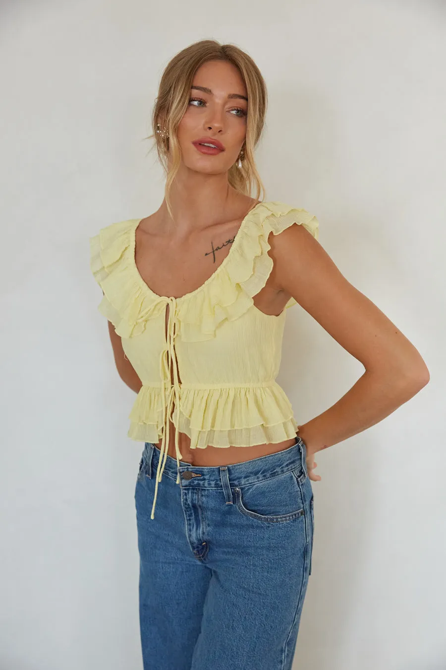 Dorothea Ruffle Top