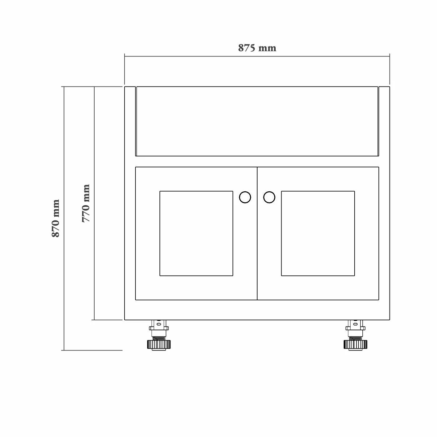 Double Belfast Sink Base Cabinet