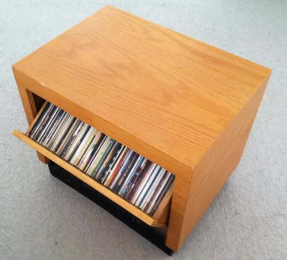 Double Revolving vinyl record album cabinet