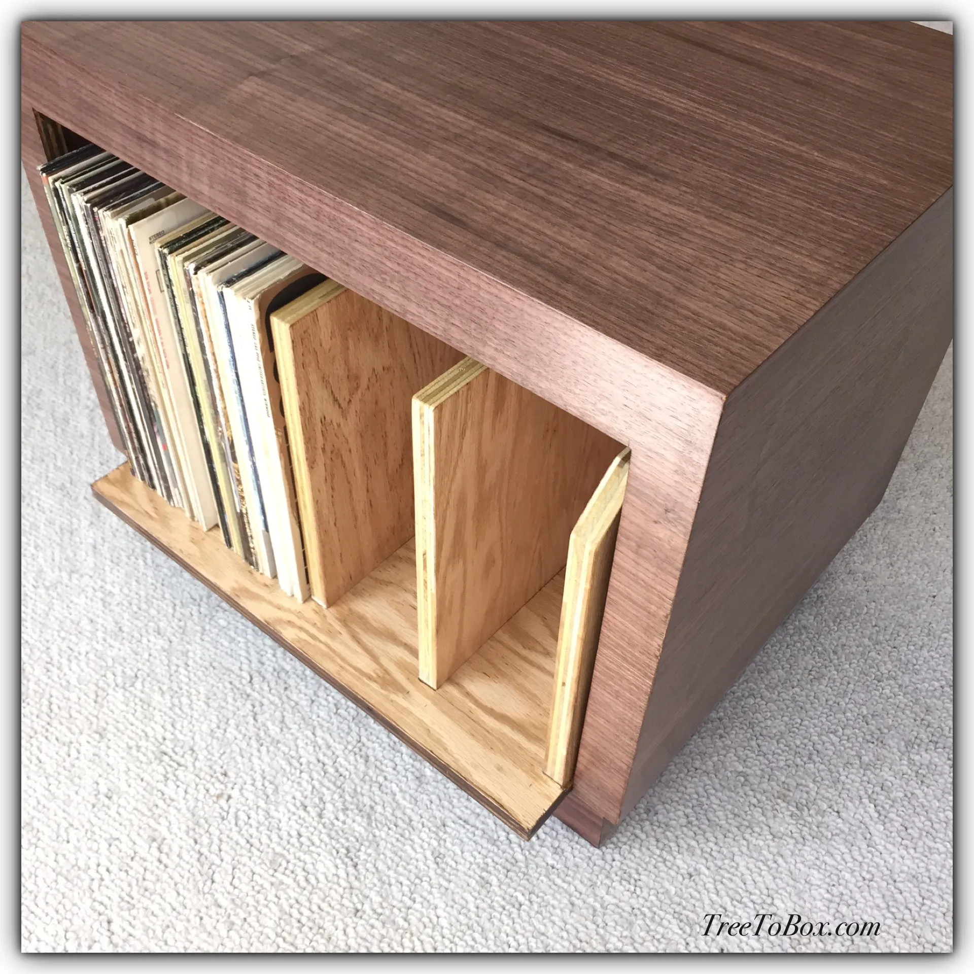 Double Revolving vinyl record album cabinet