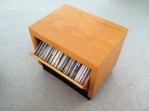 Double Revolving vinyl record album cabinet