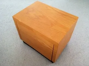 Double Revolving vinyl record album cabinet