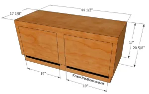 Double Revolving vinyl record album cabinet