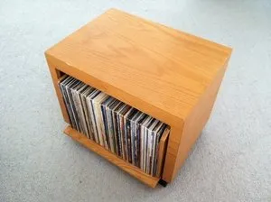 Double Revolving vinyl record album cabinet