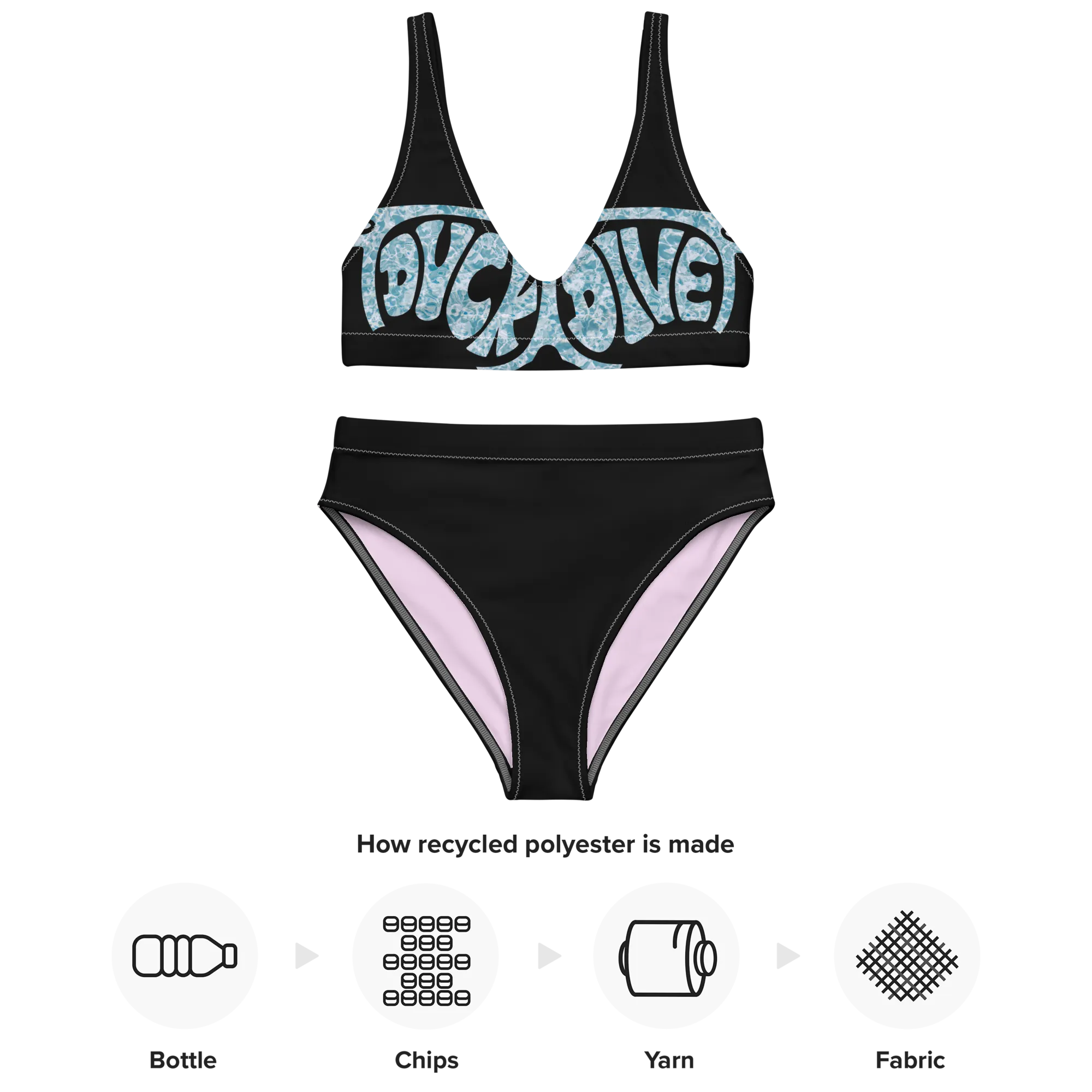 Duck Dive v1 Recycled high-waisted bikini