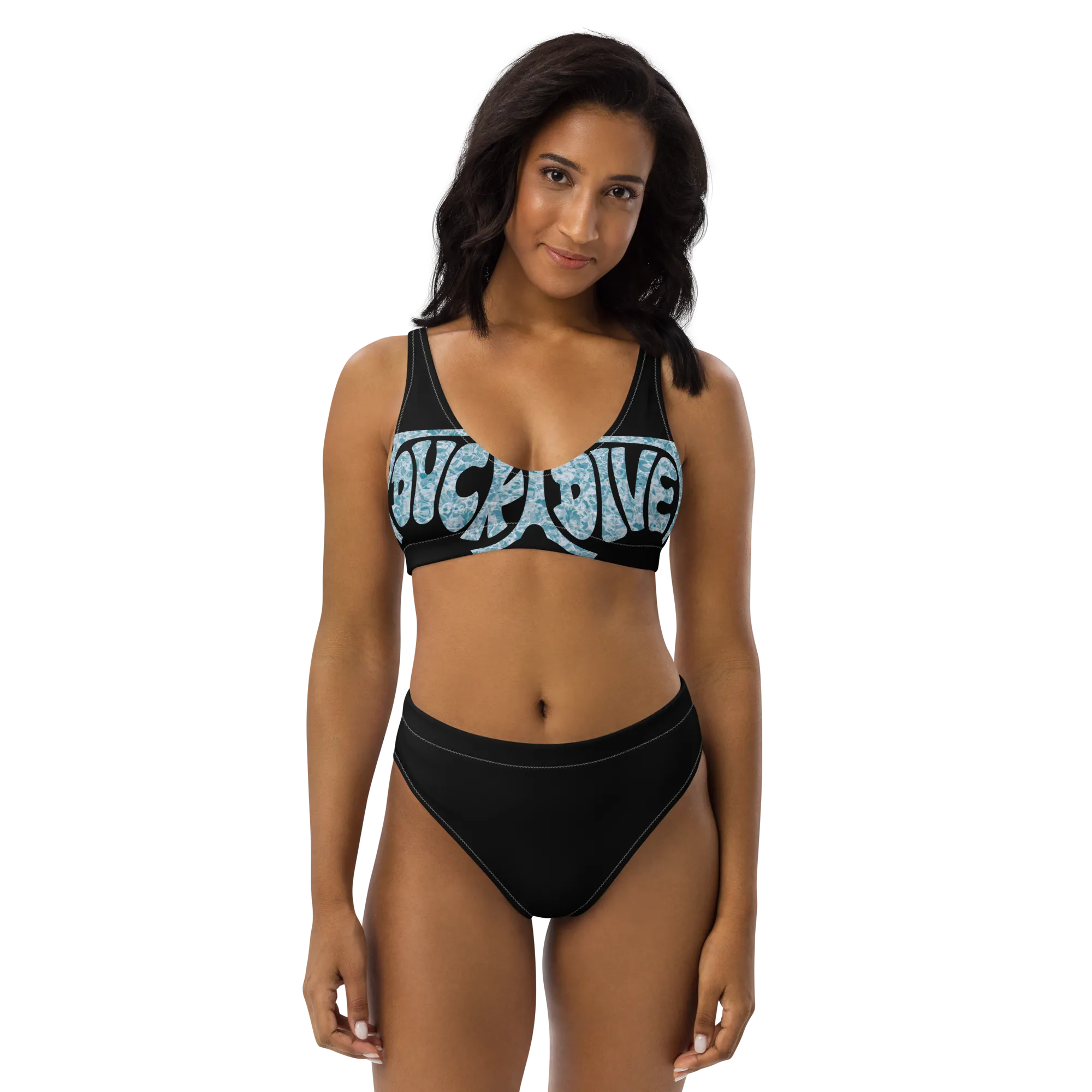 Duck Dive v1 Recycled high-waisted bikini