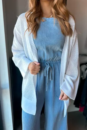 Emmy Crochet Cardigan Off White