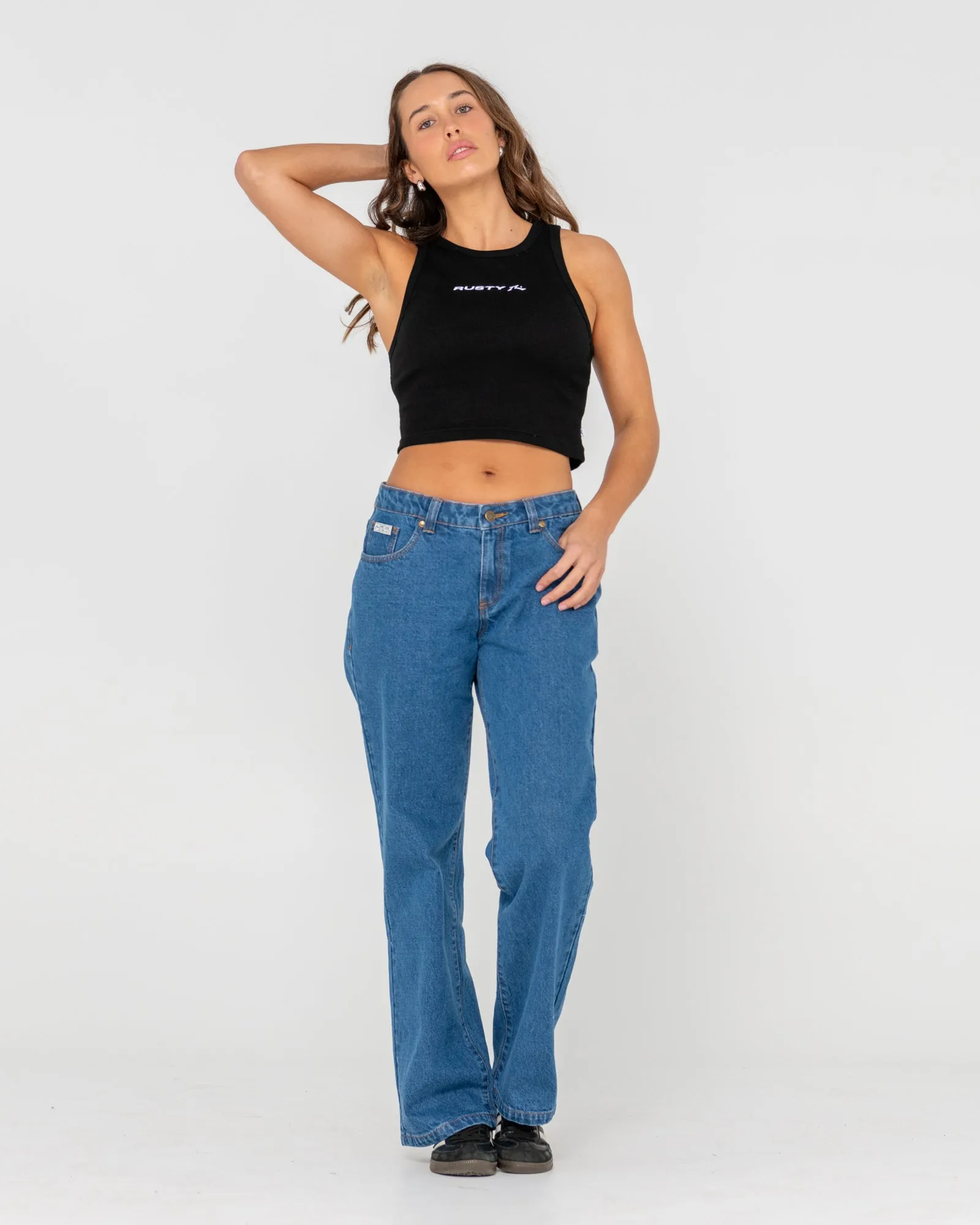 Essentials Ribbed Crop Tank Top