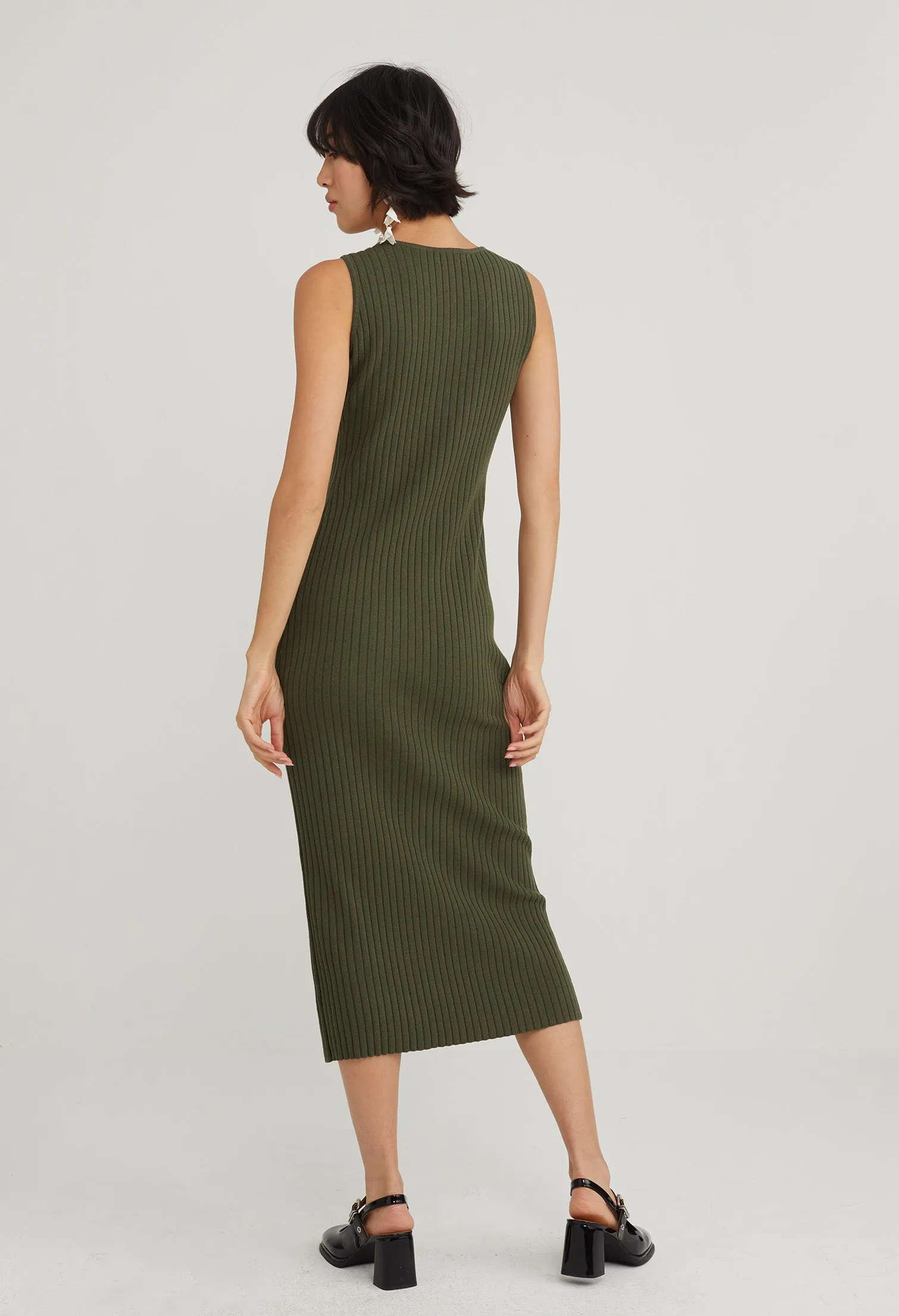 Everyday Button Bodycon Dress