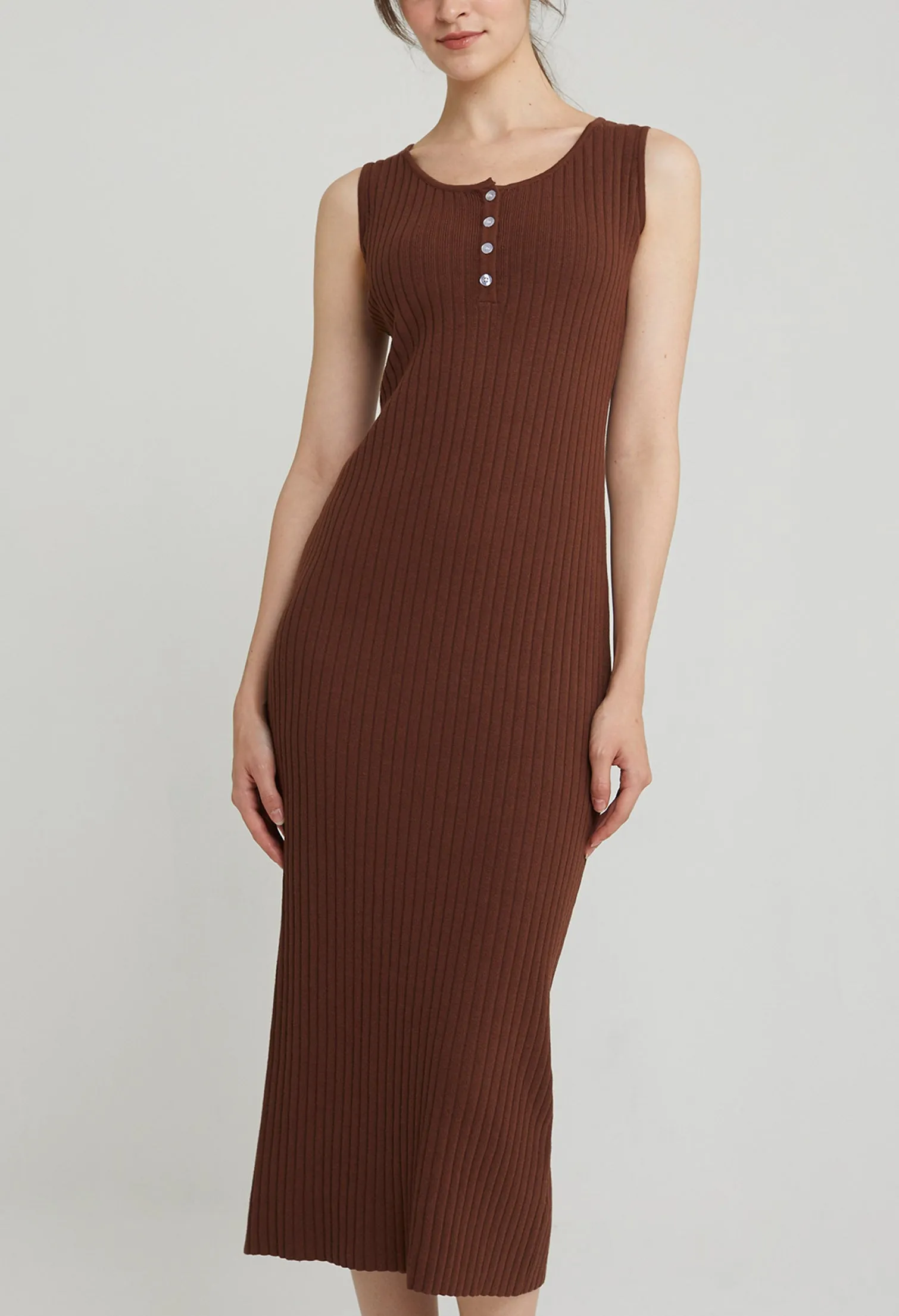 Everyday Button Bodycon Dress
