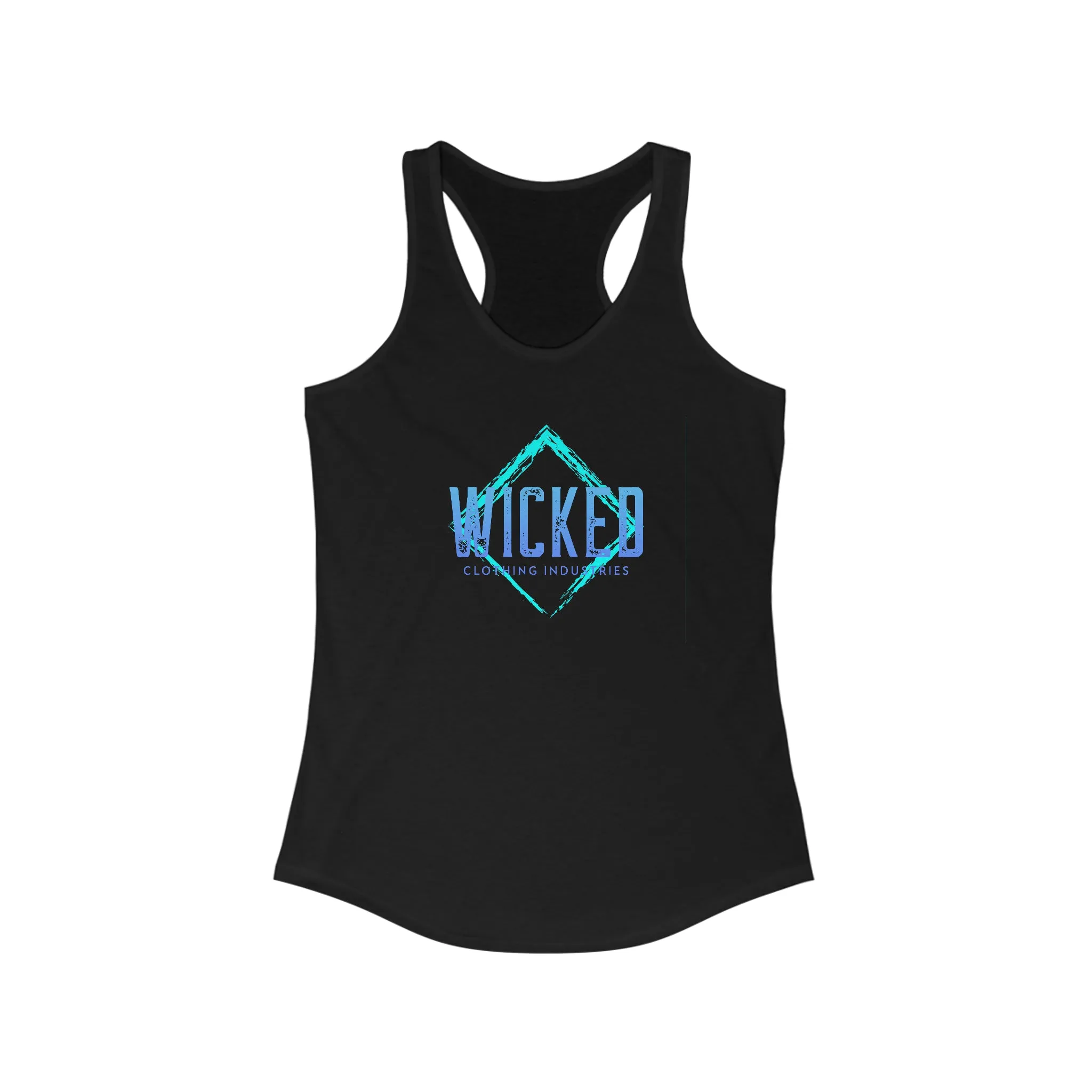 Faded Out Ocean/ Vintage Black /Racerback Tank Top