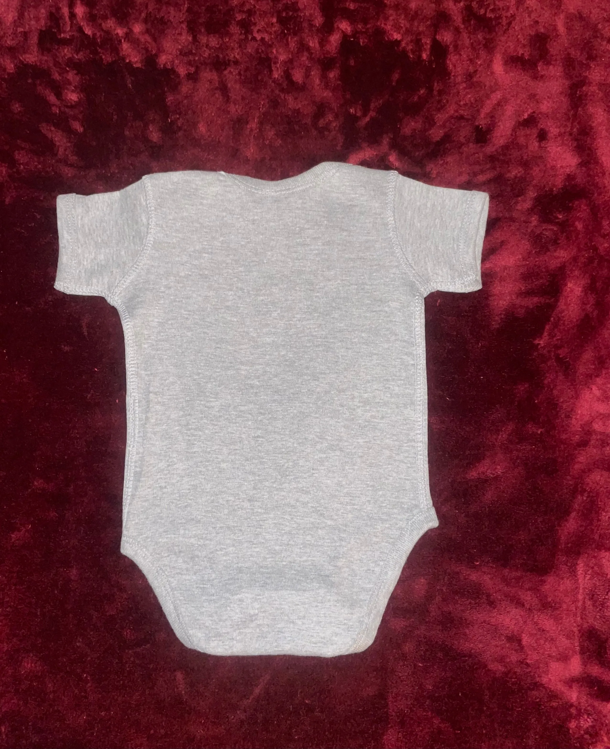 Fallon Aurielle Baby Unisex Signature Onesie (Gray & Neon Orange)