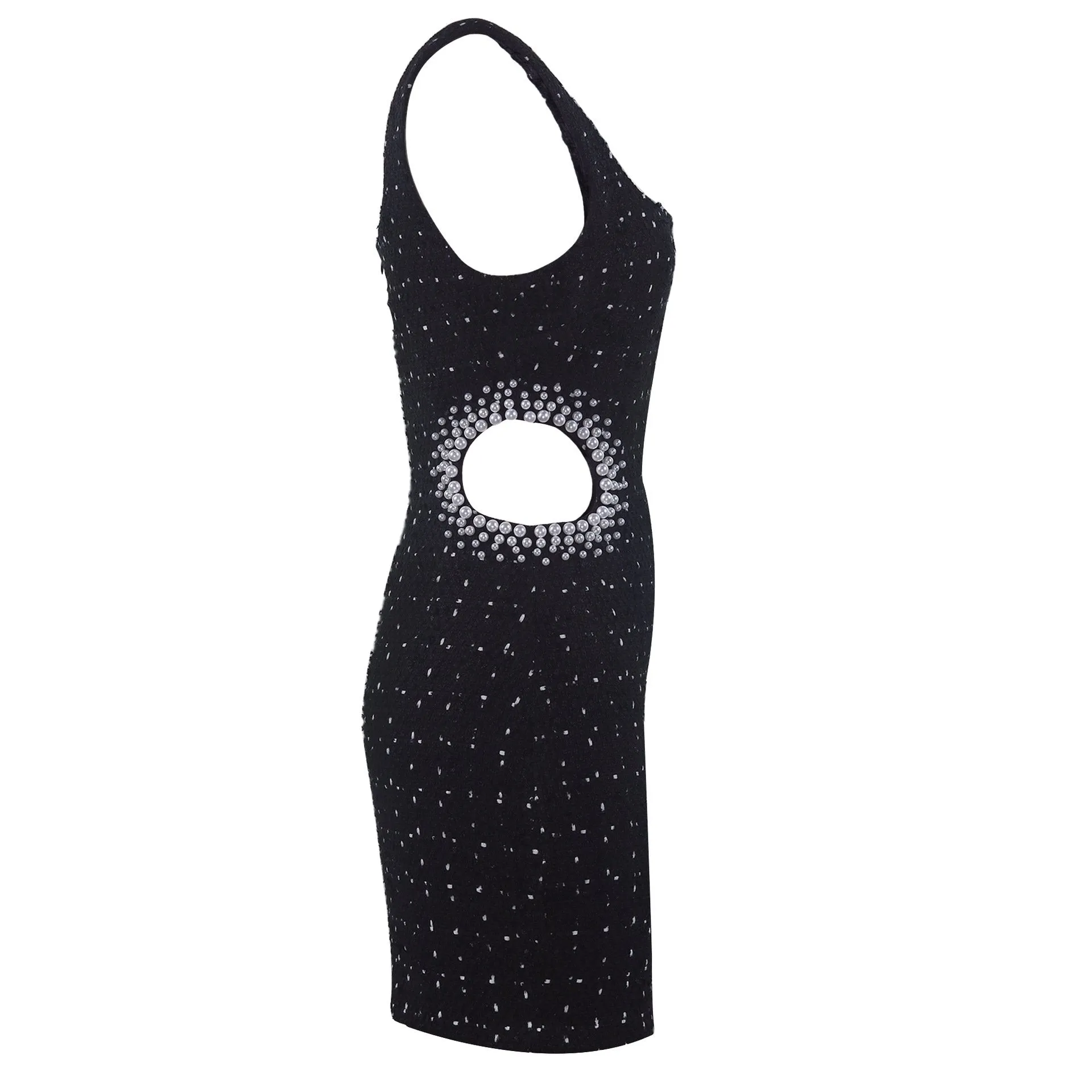 Fashion Party Beads Decoration Bodycon Mini Dresses