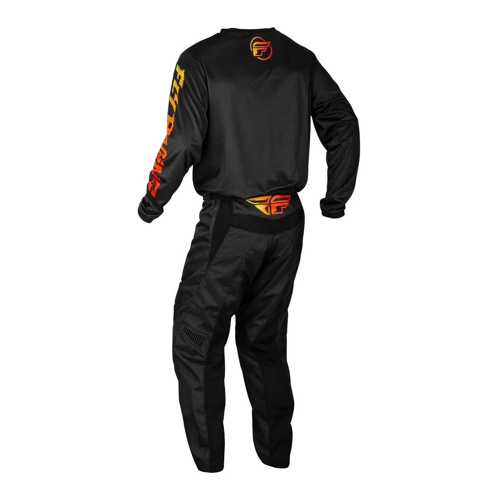 Fly Racing 2024 Youth F-16 Pants - Black / Yellow / Orange