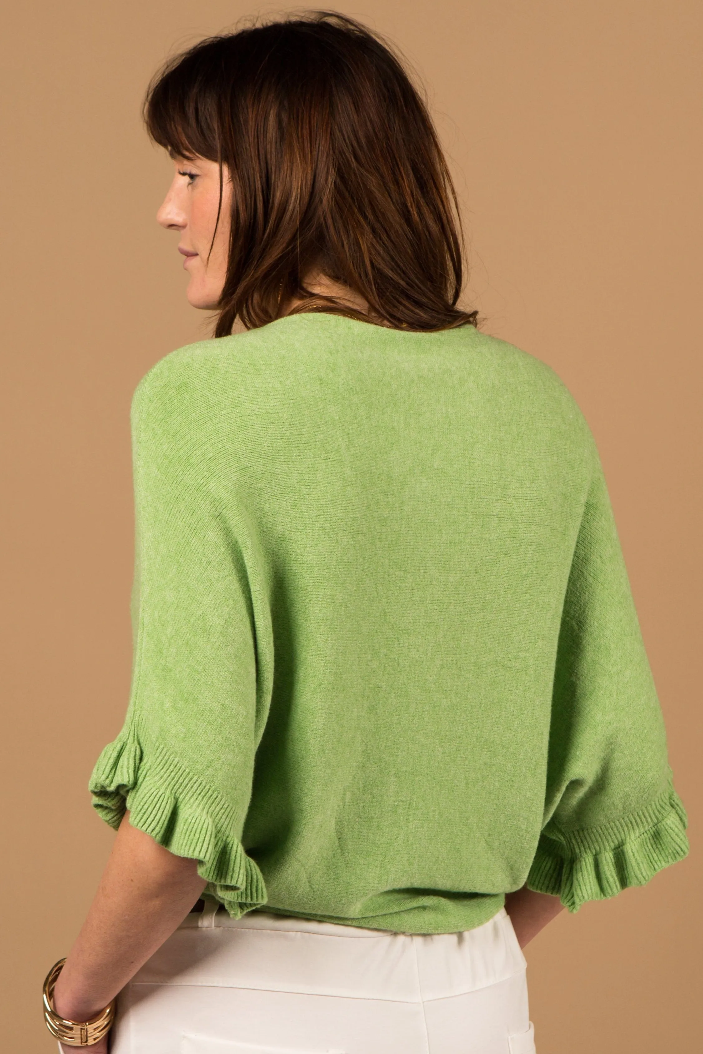 Frill Sleeve Batwing Jumper