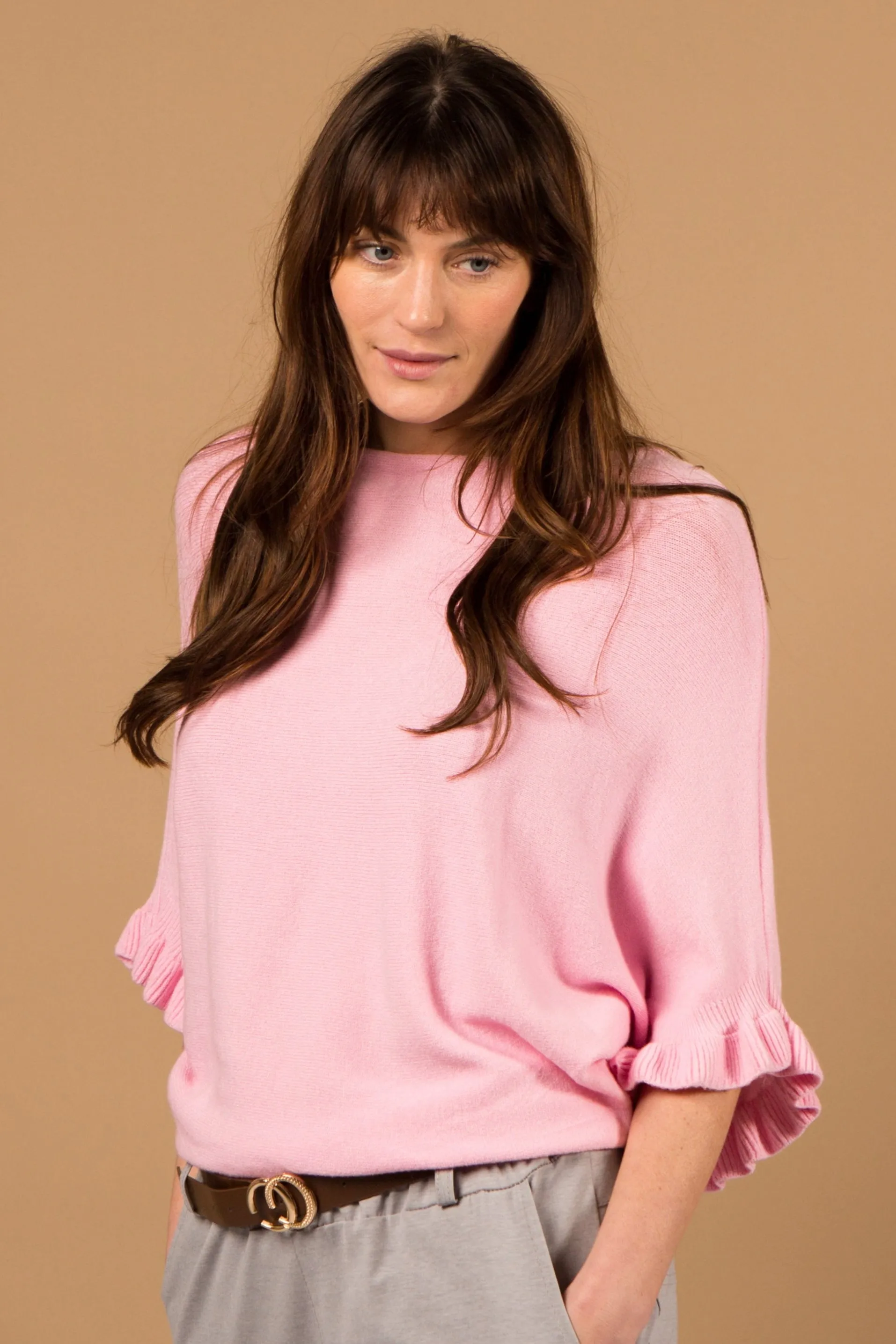 Frill Sleeve Batwing Jumper