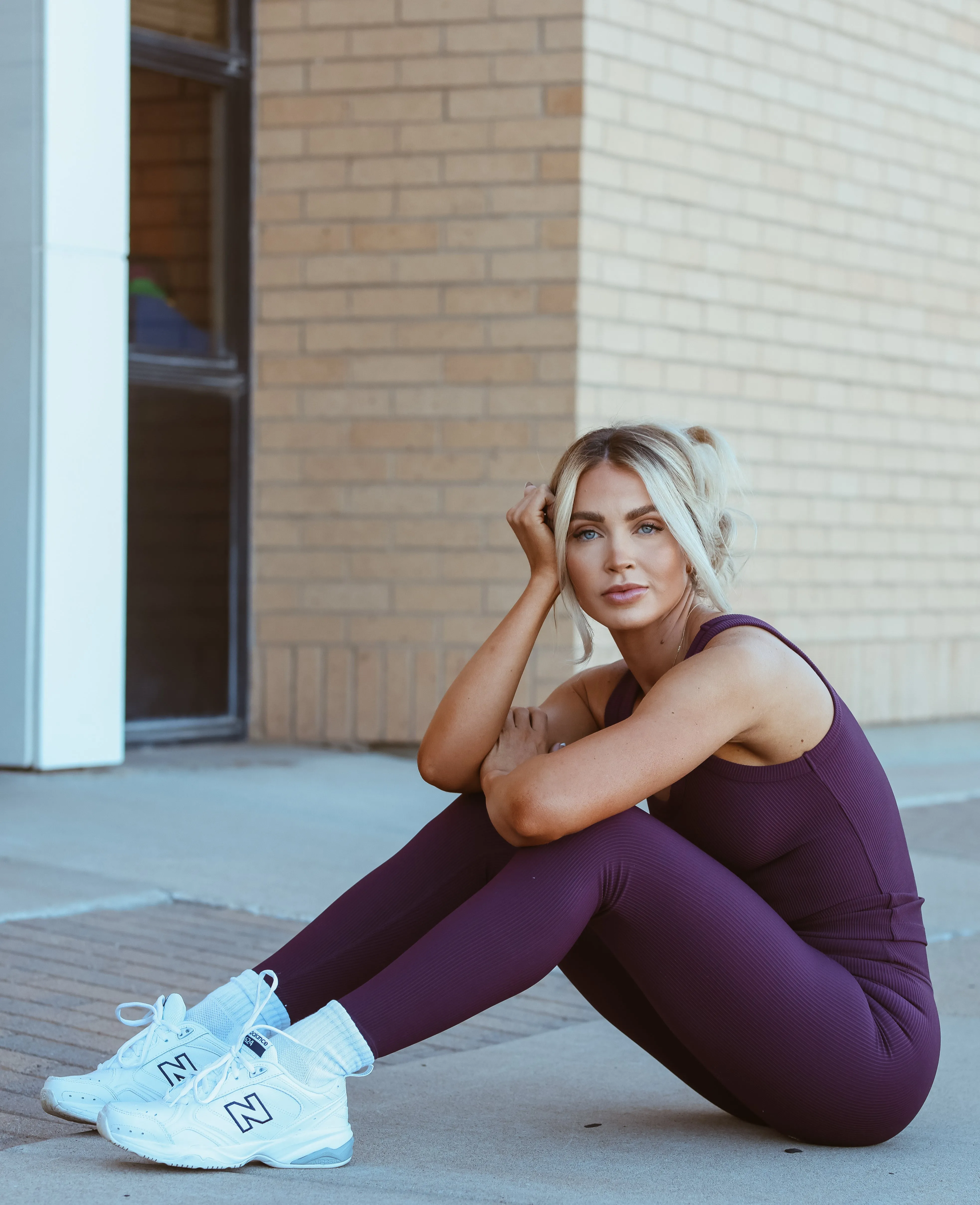Full Length Ribbed Tank - Wine