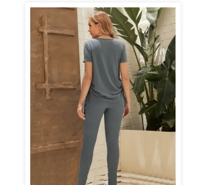 G Maternity Batwing Sleeve Tee & Adjustable Waist Leggings