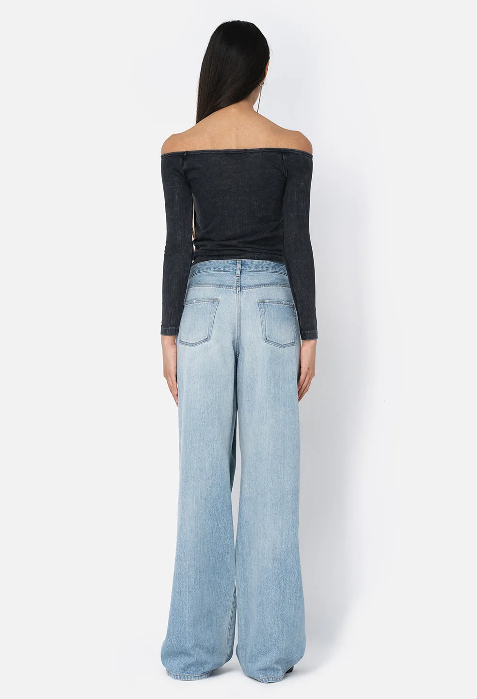Gemini Rib Long Sleeve / Mineral Wash Black