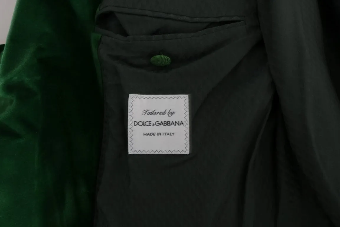 Green Velvet Slim Fit Double Breasted Suit